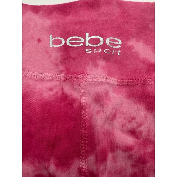 Bebe Sport Women Pink Leggings M stretchy . - Picture 3 of 10